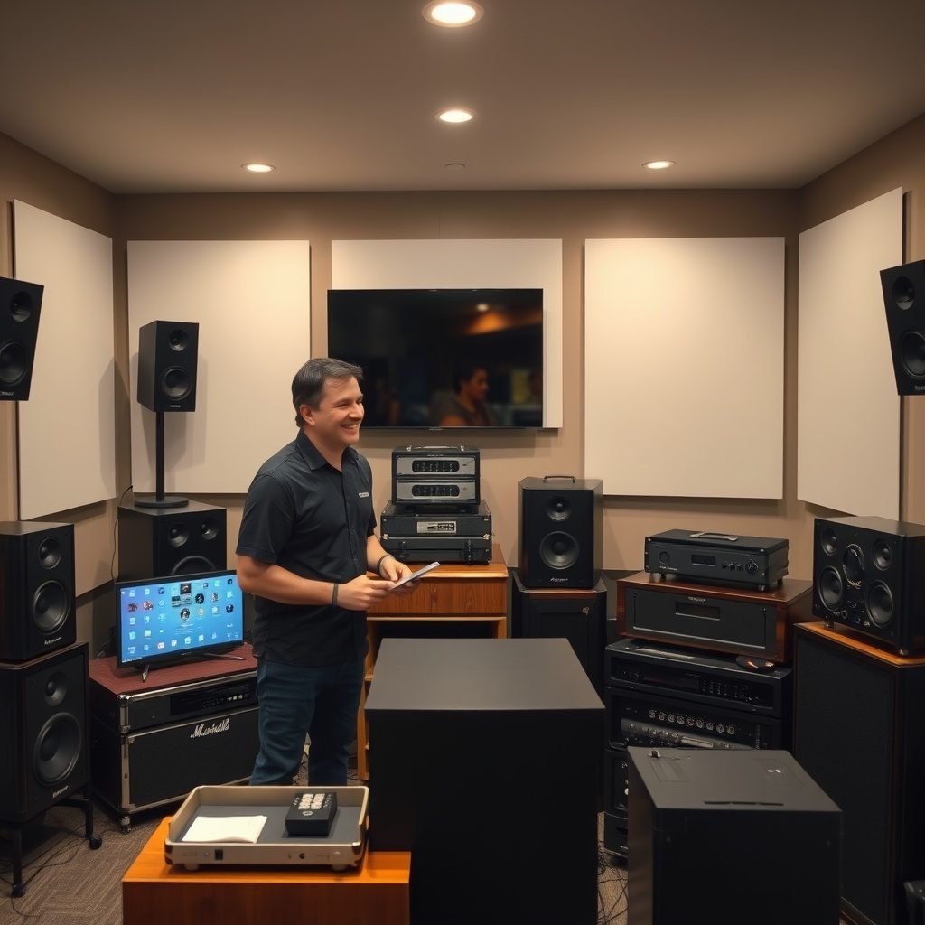 Listening session in showroom